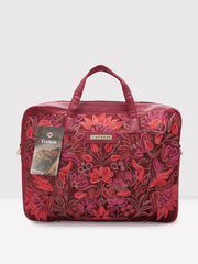 Caprese Tresna Large Maroon Laptop Tote Bag