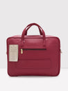 Caprese Tresna Embroidery Laptop Tote Handbag Maroon