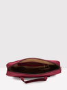 Caprese Tresna Embroidery Laptop Tote Handbag Maroon