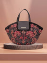 Caprese Tresna Embroidery Tote Handbag Brown
