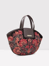 Caprese Tresna Embroidery Tote Handbag Brown