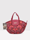 Caprese Tresna Embroidery Tote Handbag Maroon