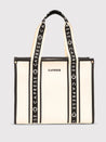 Caprese Trinity Tote Medium Solid Women'S Office Handbag Cream