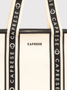 Caprese Trinity Tote Medium Solid Women'S Office Handbag Cream