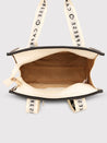 Caprese Trinity Tote Medium Solid Women'S Office Handbag Cream