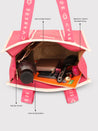 Caprese Trinity Tote Medium Solid Women'S Office Handbag Fuchsia