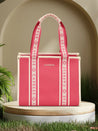 Caprese Trinity Tote Medium Solid Women'S Office Handbag Fuchsia