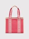 Caprese Trinity Tote Medium Solid Women'S Office Handbag Fuchsia