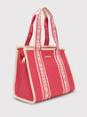 Caprese Trinity Tote Medium Solid Women'S Office Handbag Fuchsia