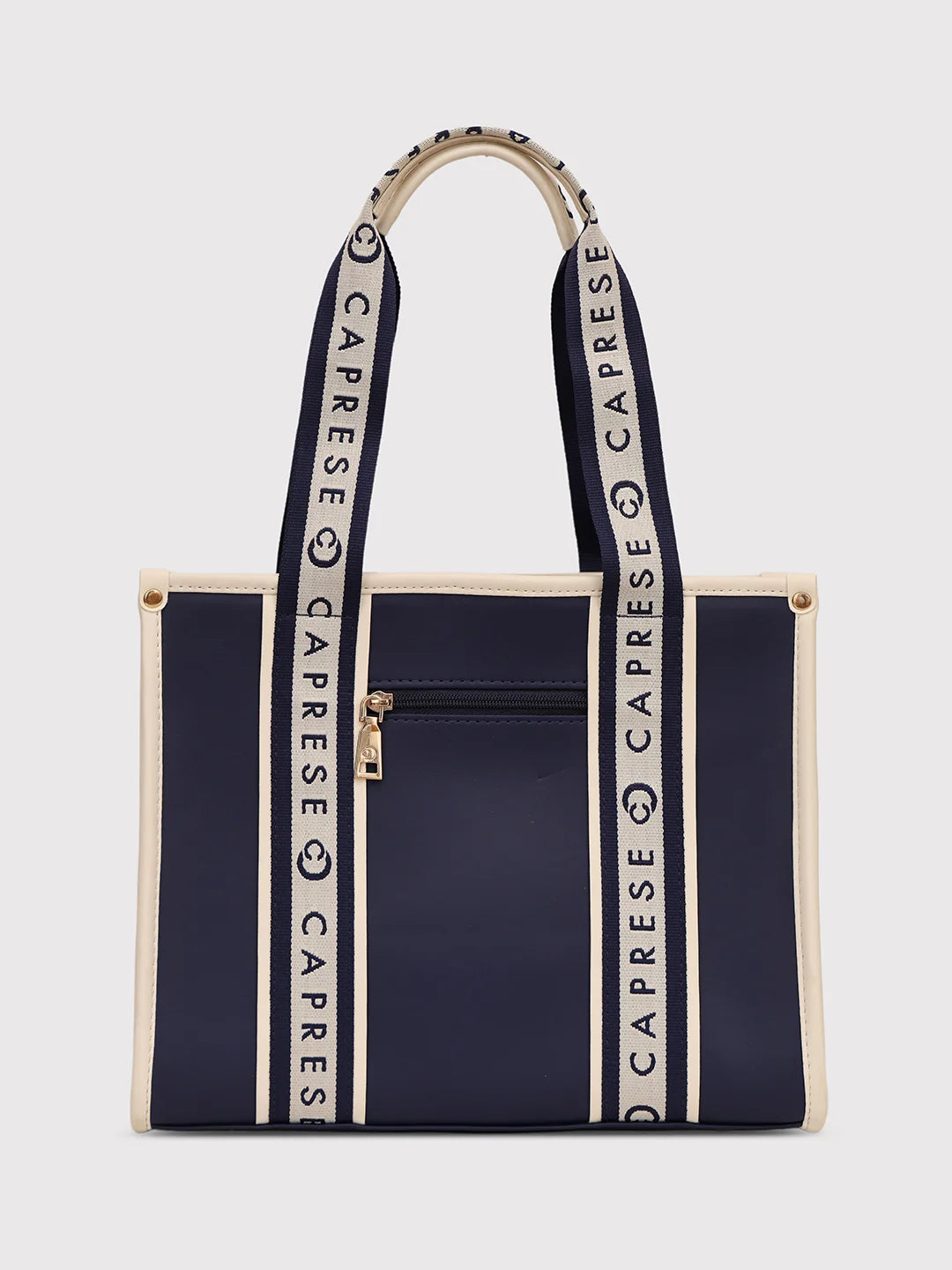 Buy Caprese Trinity Tote Medium Solid Women S Office Handbag Navy Rs.1499 Caprese Bags