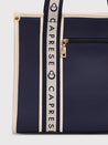 Caprese Trinity Tote Medium Solid Women'S Office Handbag Navy