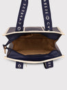 Caprese Trinity Tote Medium Solid Women'S Office Handbag Navy