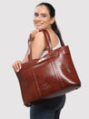 Caprese Treza Laptop Tote Large Tan