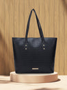 Caprese Westwood Medium Tote Croco Faux Leather For Women Black