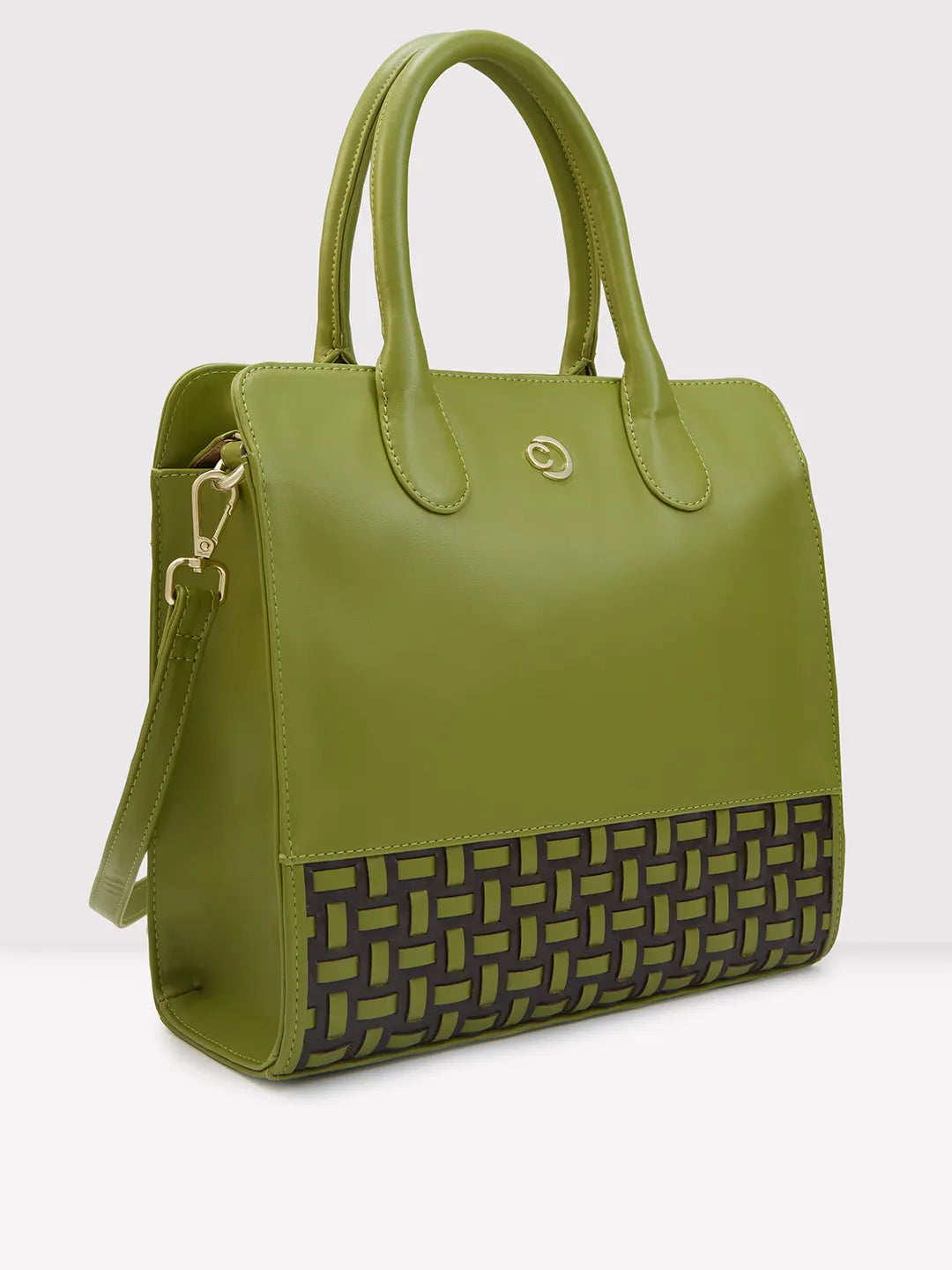 Buy Caprese Zeta Medium Olive Tote Bag @ 989 | Caprese Bags