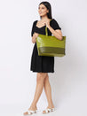 Caprese Zeta Laptop Tote Large Olive