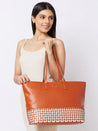 Caprese Zeta Laptop Tote Large Tan