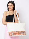 Caprese Zeta Laptop Tote Large Vanila