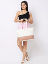 Caprese Zeta Laptop Tote Large Vanila
