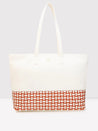 Caprese Zeta Laptop Tote Large Vanila