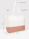 Caprese Zeta Laptop Tote Large Vanila