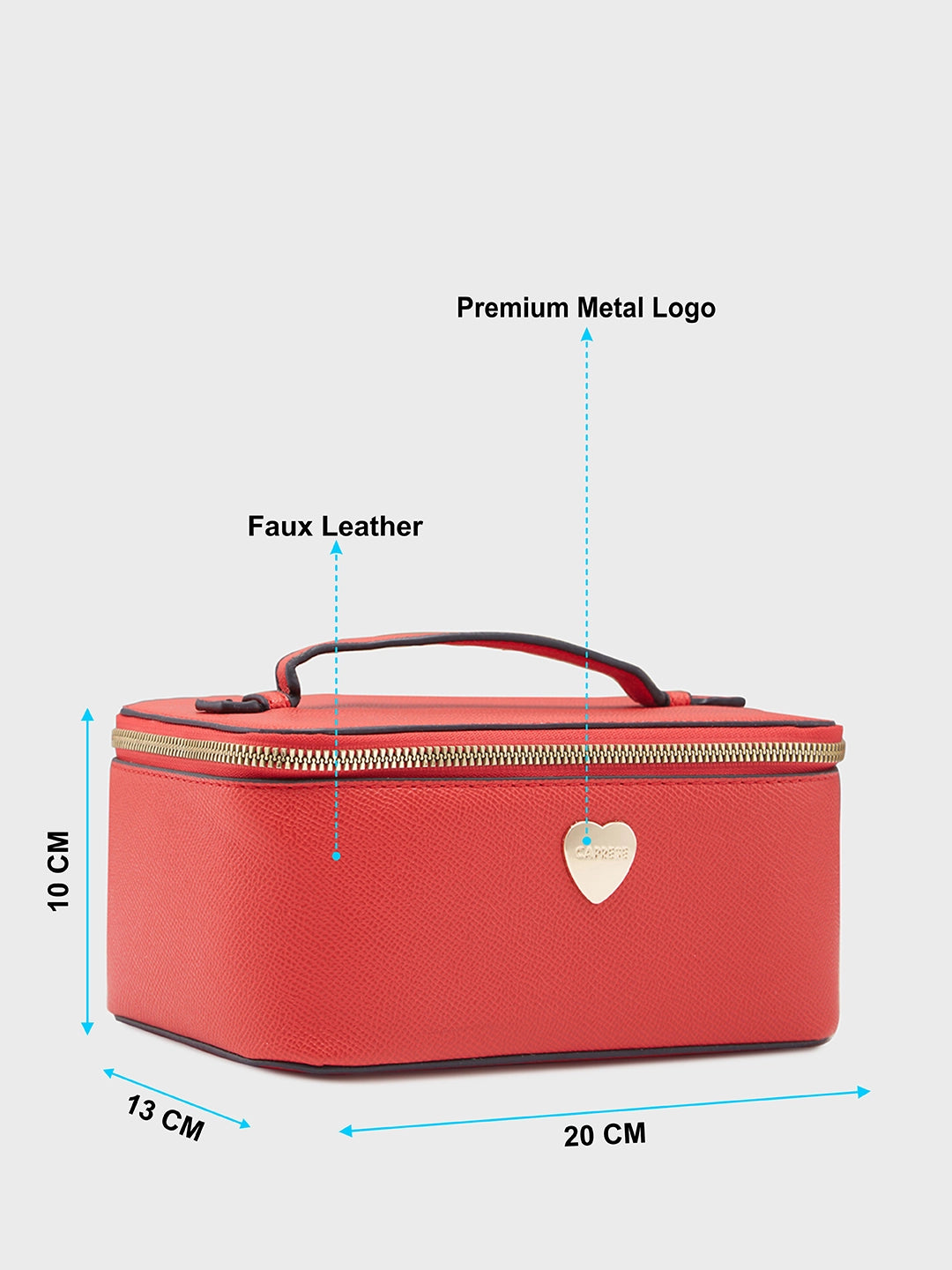 Caprese Keats Medium Red Handheld Vanity Bag