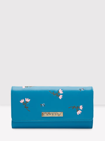 Caprese Dara Medium Green Flap Wallet
