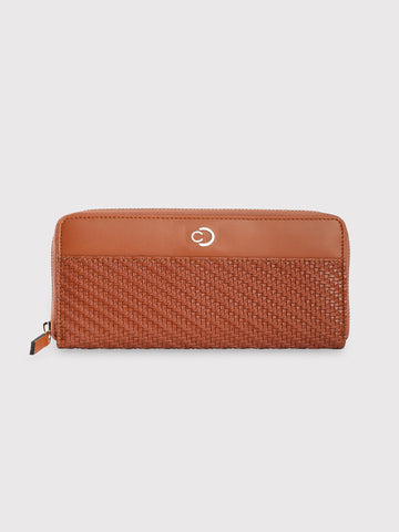 Caprese Emma Large Tan Zip Wallet
