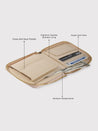 Caprese Emma Wallet Small Zip Around Beige