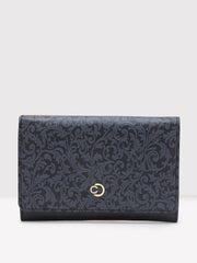 Caprese Helene Medium Black Flapover Wallet