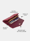 Caprese Ingrid Flapover Wallet Large Maroon