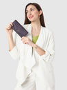 Caprese Ingrid Flapover Wallet Large Plum