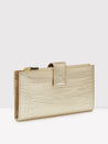 Caprese Kristy Medium Wallet Croco Faux Leather For Women Light Gold