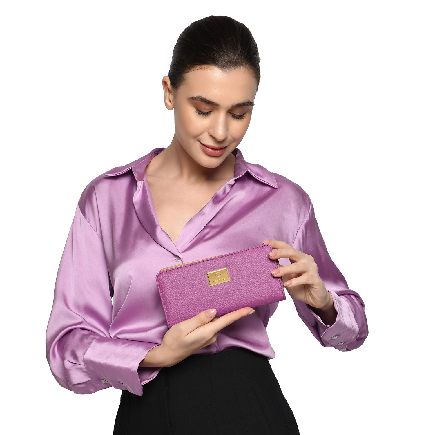 Caprese Kristin Fold Wallet Medium Dark Pink