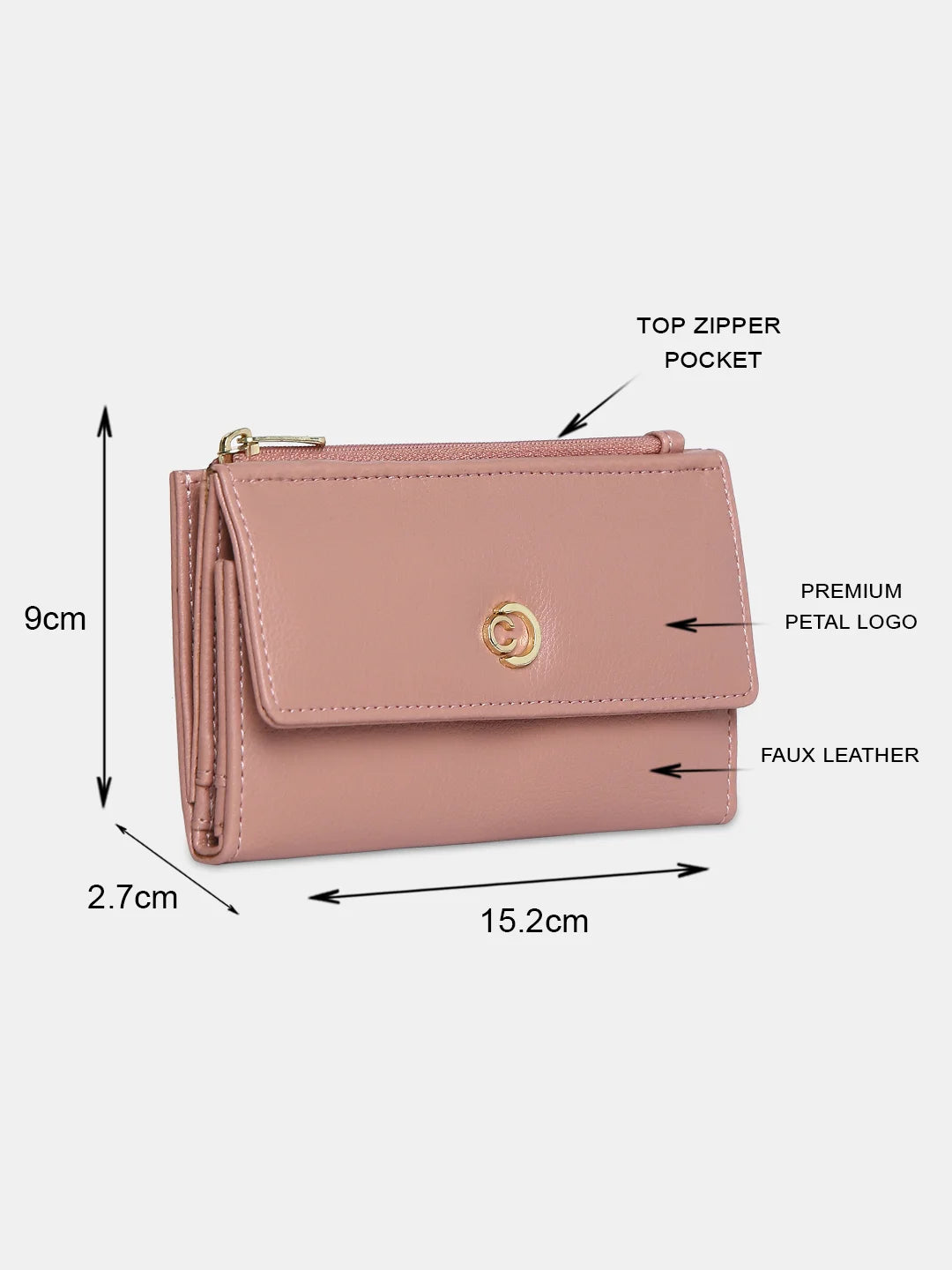Buy Caprese Luzie Wallet Small Blush Rs 1039.2 Caprese Bags