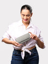 Caprese Mia Wallet Medium Flap Wallet Gunmetal