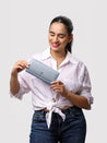 Caprese Mia Wallet Medium Flap Wallet Pearl Blue