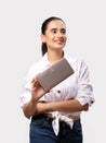 Caprese Mia Wallet Large Zip Around Copper