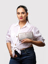 Caprese Mia Wallet Large Zip Around Rose Gold