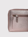 Caprese Mia Wallet Large Zip Around Rose Gold