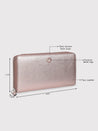 Caprese Mia Wallet Large Zip Around Rose Gold
