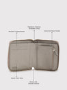 Caprese Mia Wallet Small Zip Around Gunmetal