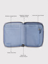 Caprese Mia Wallet Small Zip Around Pearl Blue