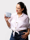 Caprese Mia Wallet Small Zip Around Pearl Blue