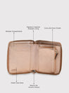 Caprese Mia Wallet Small Zip Around Rose Gold