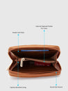 Caprese Mareeya Wallet Large Tan