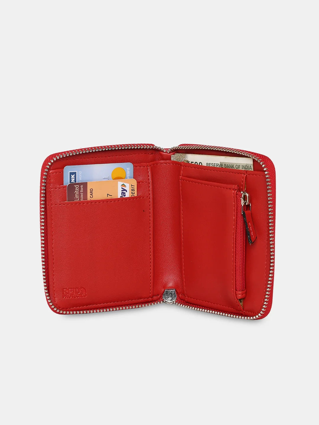 Buy Caprese Olivia Wallet Small Zip Around Red Rs.699 Caprese Bags