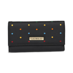 Caprese Popsicle Small Black Flap Wallet