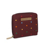 Caprese Popsicle Zip Around Wallet Small Maroon