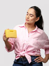 Caprese Sophia Wallet Small Zip Around Yellow